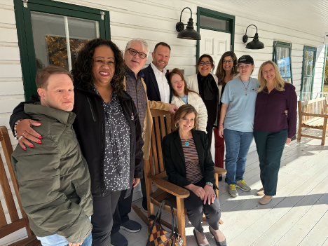 ServiceSource Foundation tours the renovated Ellmore Farmhouse with the Foundation