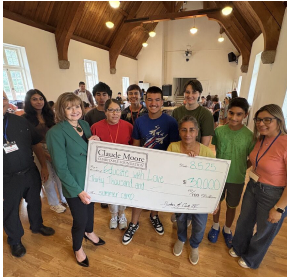 Claude Moore Foundation STEAM camp donation check presentation
